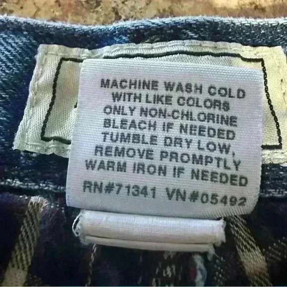 Flannel Lined LL Bean Mens Blue Jeans Actual 32x27 Straight Leg - Picture 15 of 16